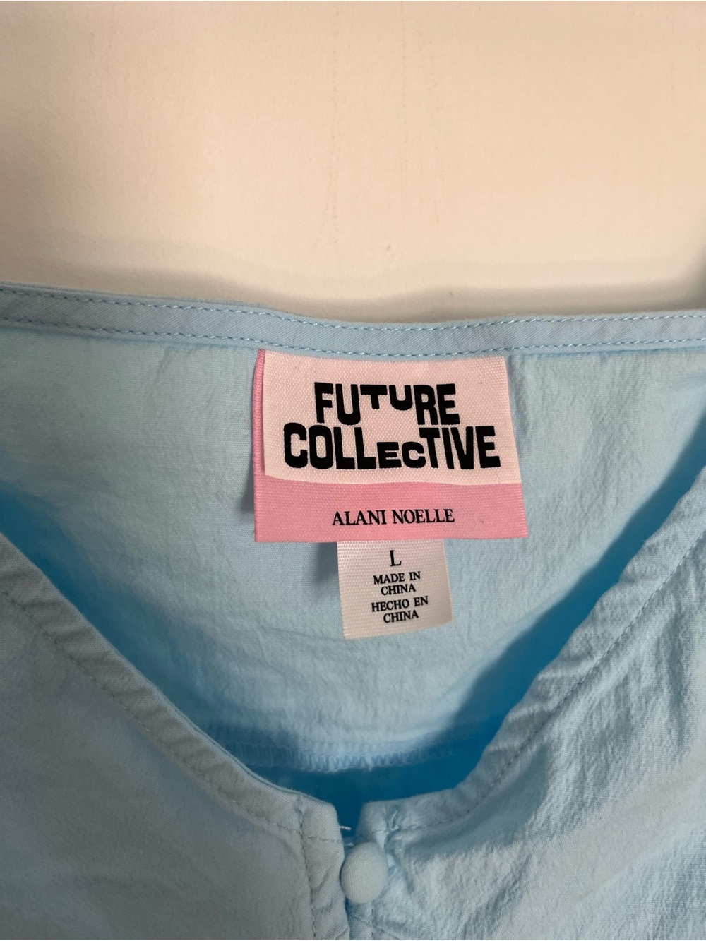 Future Collective Alani Noelle Light Blue Crop Top